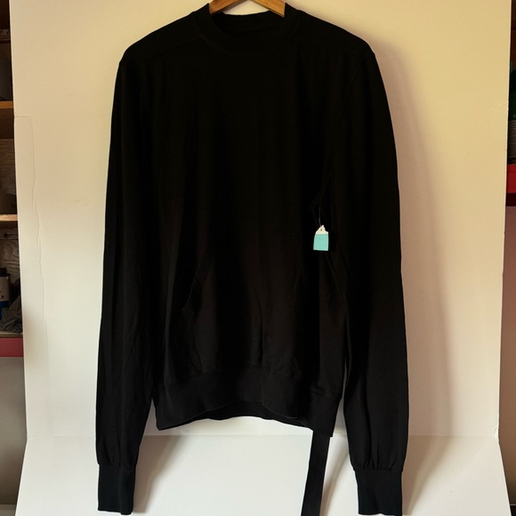 Rick Owens granbury crew sweatshirt long sleeve black DU01B7283 SIZE M NWT - Picture 4 of 10